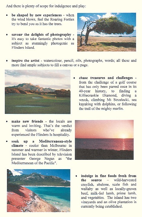 Page 3 of the Flinders Island eco opportunity